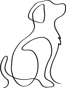 Silhouette d'un chien
