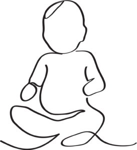 Silhouette d'un bébé