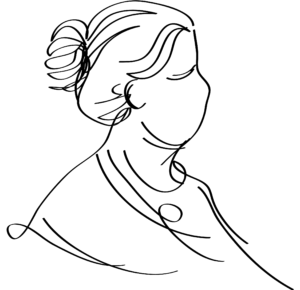 Silhouette d'une femme âgée