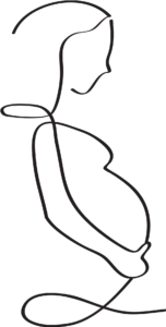Silhouette d'une femme enceinte